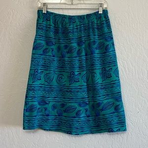 Bundle 3 for 50% off 1980s Beachy Print Cotton Knit Skirt